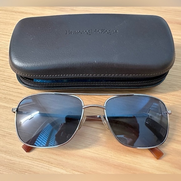 Ermenegildo Zegna Sunglasses Men’s Shades Aviator EUC